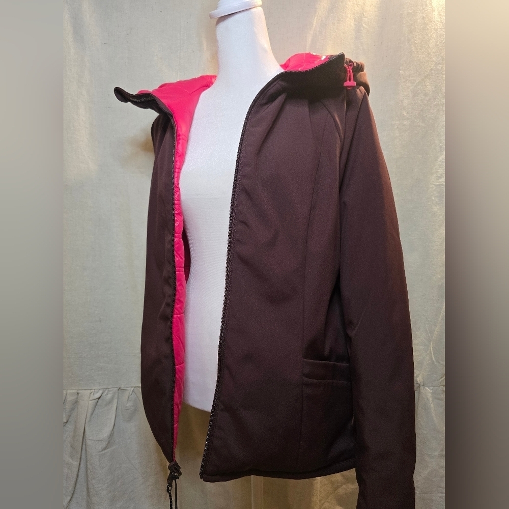 Cole Haan Women's Dark Brown Jacket with Pink Lining - Picture 3 of 9